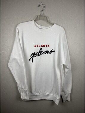 Vintage Logo 7 Atlanta Falcons Sweatshirt XL USA Embroidered Script NFL 90s